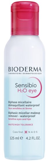 מים מיסלריים דו-פאזיים להסרת עמיד במים Bioderma Sensibio - נפח 125 מ''ל
