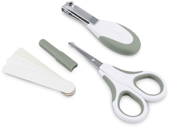 סט טיפול לציפורניים Nuvita - צבע אפור/לבן