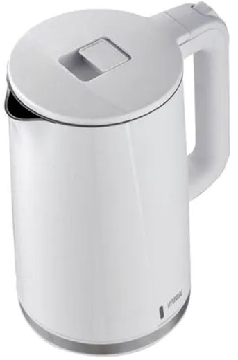 קומקום חשמלי 1.7 ליטר Cool-Touch דגם Hyundai HYK-8718W - צבע לבן