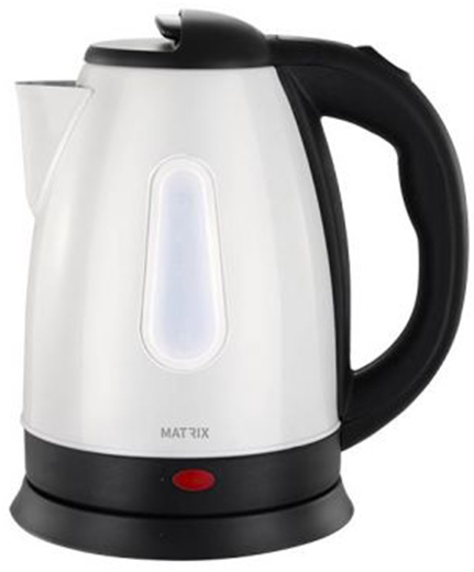 קומקום חשמלי ליסבון 1.8 ליטר 1500W דגם MX-KU181W-WH מבית Matrix - צבע לבן