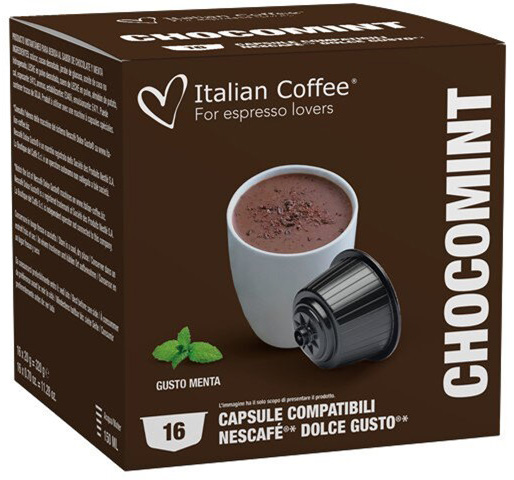 16 קפסולות Italian Coffee Chocomint - תואמות למכונות קפה Dolce Gusto
