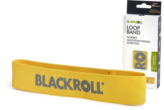 גומיית התנגדות דגם Loop Band מבית BLACKROLL - צבע צהוב - רמת התנגדות קלה מאוד