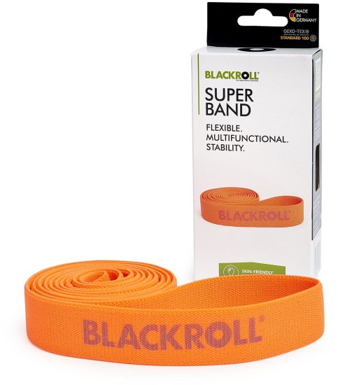 גומיית התנגדות דגם Super Band מבית BLACKROLL - צבע כתום - רמת התנגדות קלה