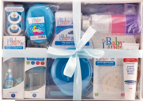 מארז מתנה לתינוק Baby Line - צבע כחול