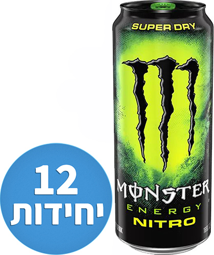 משקה Monster Nitro Energy בנפח 500 מ''ל - חבילה של 12 יחידות