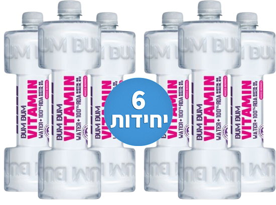 משקה ספורט עשיר בויטמינים ללא סוכר 710 מ"ל מבית Dum Dum – טעם פירות יער – 6 יחידות