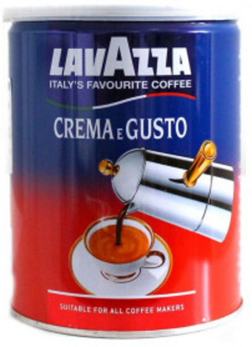 קפה טחון 250 גרם באריזת פחית Lavazza Crema E Gusto Classico