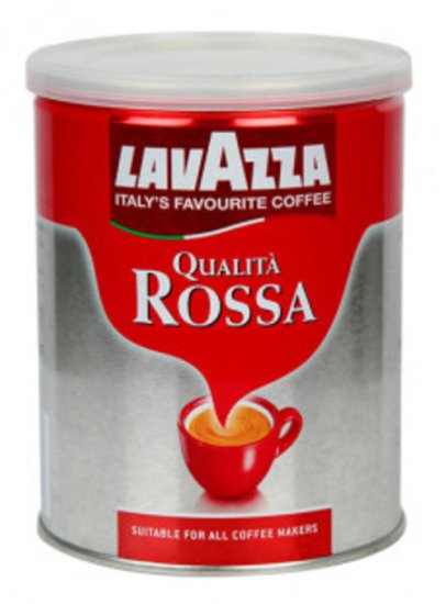 קפה טחון 250 גרם באריזת פחית Lavazza Qualita Rossa