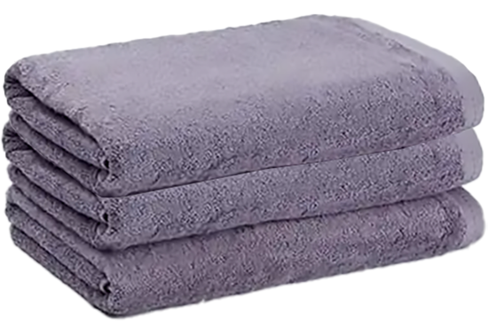 מארז 3 מגבות גדולה + גוף + פנים מבית ערד טקסטיל דגם Organic – צבע סגול בהיר