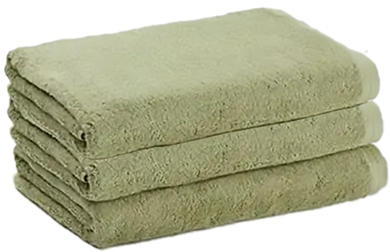 מארז 3 מגבות גדולה + גוף + פנים מבית ערד טקסטיל דגם Organic – צבע ירוק בהיר