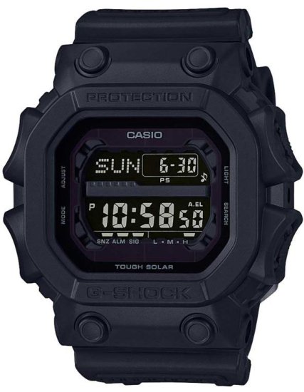 שעון יד דיגיטלי לגברים עם רצועת שרף Casio G-Shock GX-56BB-1ER - שחור מט