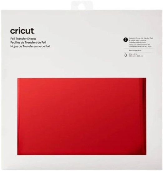 נייר פויל טרנספר 30.5x30.5 ס''מ מבית Cricut - צבע אדום