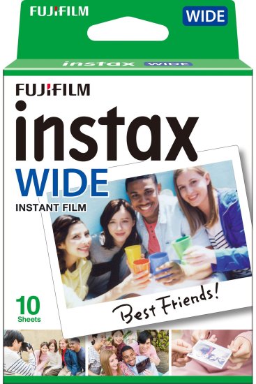 מארז 10 סרטי צילום Fujifilm instax Wide White למצלמות אינסטנט Fujifilm instax Wide