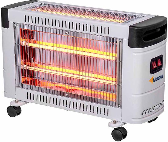תנור חימום קוורץ 3 גופי חימום 1800W מבית Arrow