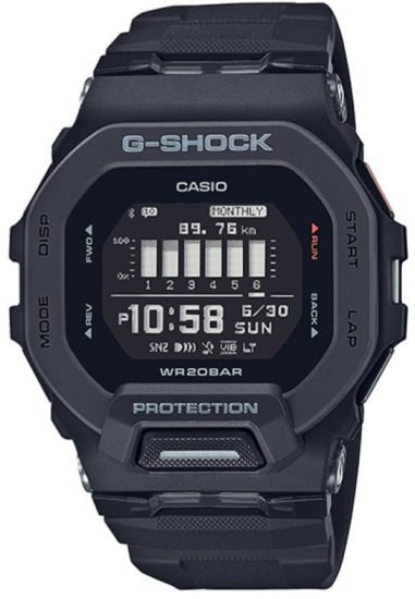 שעון יד דיגיטלי עם רצועת שרף Casio G-Shock MOVE GBD-200-1DR - צבע שחור
