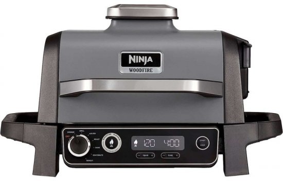 גריל מנגל חשמלי ומעשנת Ninja WoodFire Electric Outdoor Grill And Smoker OG701 2400W