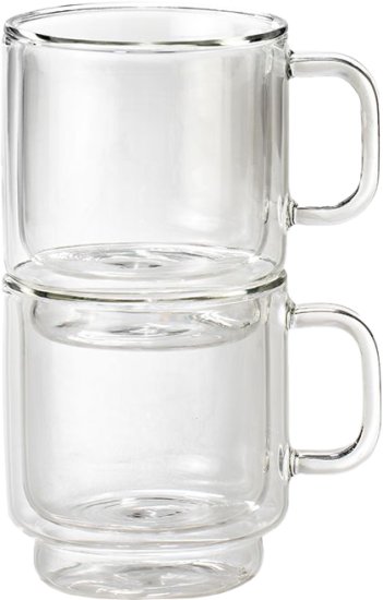 זוג כוסות שתייה חמה עם ידית 350 מ''ל Food Appeal Andes