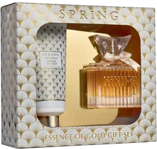מארז בושם לאישה 75 מ''ל Spring Essence Of Gold או דה פרפיום E.D.P + קרם ידיים 100 מ''ל