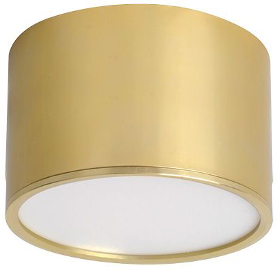 מנורה צמודת תקרה עגולה Omega 10W MILK גוון אור מתחלף 3000K-6000K + כפתור - צבע זהב