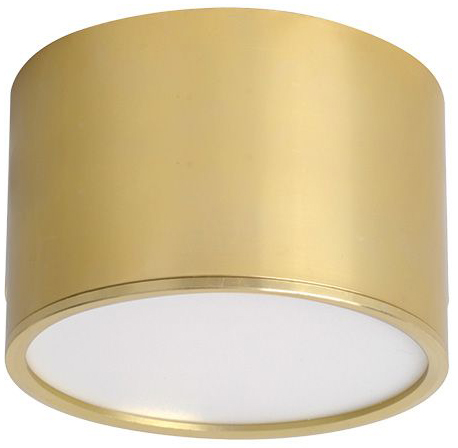 מנורה צמודת תקרה עגולה Omega 15W MILK גוון אור מתחלף 3000K-6000K + כפתור - צבע זהב