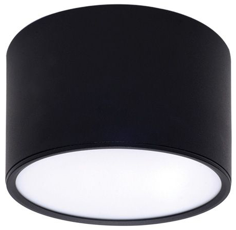 מנורה צמודת תקרה עגולה Omega 15W MILK גוון אור מתחלף 3000K-6000K + כפתור - צבע שחור