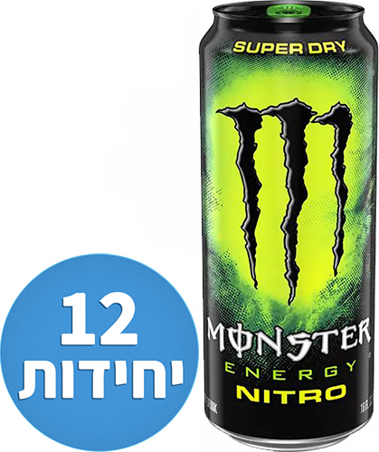 משקה Monster Nitro Energy בנפח 500 מ''ל - חבילה של 12 יחידות
