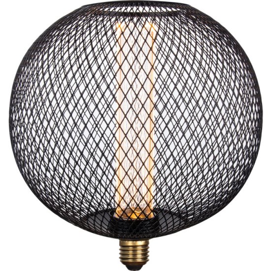 נורת לד 3.5W רשת עגול שחור Eurolux E27 A200 גוון אור 1800K