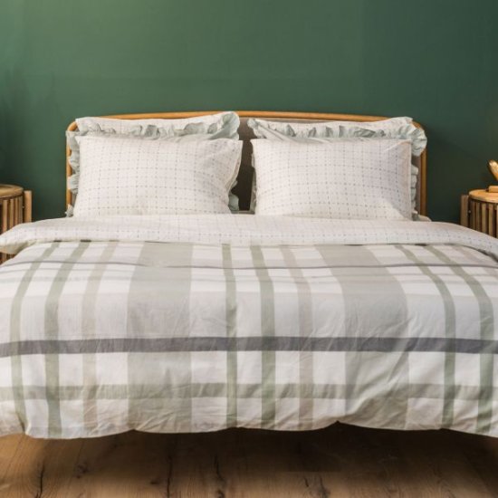 סט מצעי פלנל אורגני Winter Plaids למיטת יחיד בגודל 90X200 מבית Vardinon