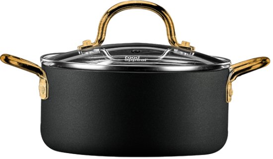 סיר 14 ס''מ 1 ליטר Food Appeal Everyday Plus Mini - צבע שחור ידיות זהב