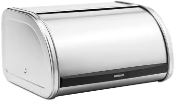 קופסת לחם מלבנית בינונית דגם Roll Top מבית Brabantia - צבע מתכת