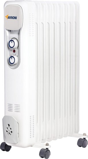 רדיאטור 9 צלעות 2000W מבית Arrow - צבע לבן