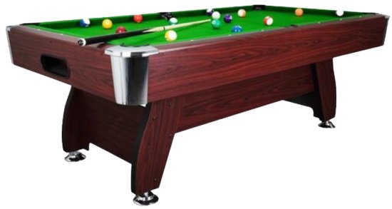 שולחן סנוקר 8 פיט דגם PRO-8 מבית Multi Garden - חום - מחיר כולל הובלה והרכבה בבית לקוח בקומת קרקע