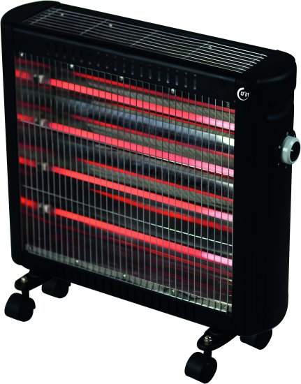 תנור חימום 2000W אינפרא אדום 4 גופי חימום מבית זק''ש - צבע שחור