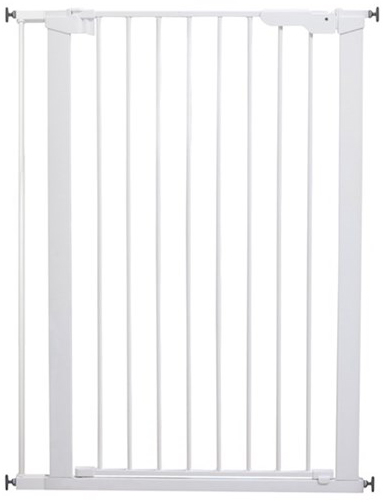 שער בטיחות לחץ עם הארכה 7 ס''מ דגם Asta מבית BabyDan - צבע לבן