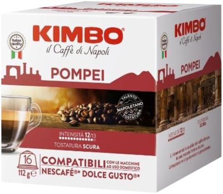 16 קפסולות Kimbo Pompei - תואמות למכונות קפה Dolce Gusto