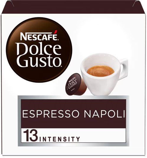 30 קפסולות Nescafe Espresso Napoli – תואמות למכונות קפה Dolce Gusto
