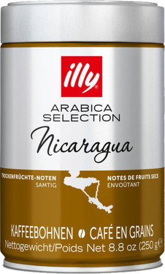 תערובת פולי קפה 100% ערביקה 250 גרם Illy Nicaragua