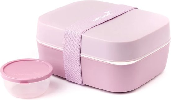 קופסת אוכל 3 ב-1 דגם  Lunchbox 3 In 1 מבית amuse - צבע ורוד