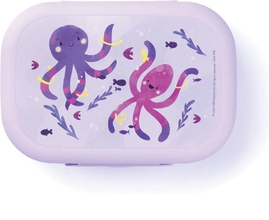 קופסת אוכל לילדים דגם Sealife תמנון מבית amuse - צבע סגול