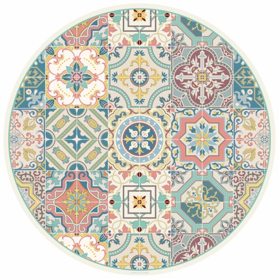 שטיח עגול PVC דגם Venetian מבית Tiva Design - קוטר 80 ס''מ