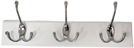 מתלה מעץ טבעי לבגדים 3 קולבים דגם גלילאו מבית SIH – לבן