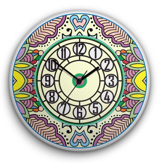 שעון קיר מעוצב עשוי מזכוכית אקרילית דגם Vanilla Secret מבית Tiva Design - קוטר 30 ס''מ