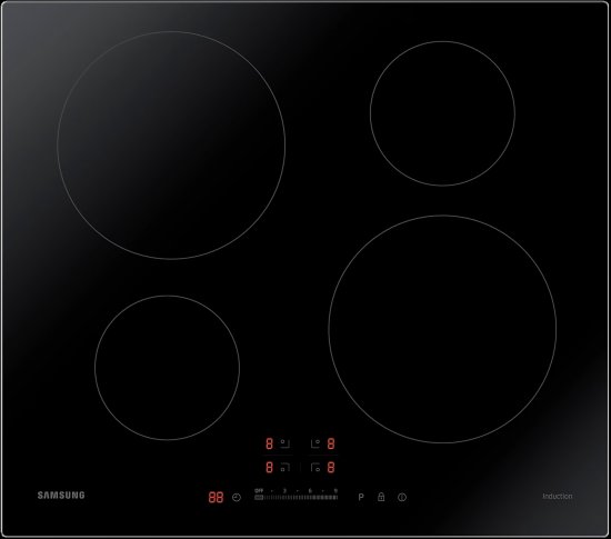 כיריים אינדוקציה 60 ס"מ 4 משטחי חימום Samsung NZ64H37070K 7200W – צבע שחור