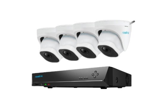 קיט מערכת אבטחה Reolink Smart Security - מערכת NVR 8 ערוצים RLN8-410 ו-4 מצלמות RLC-820A - צבע לבן