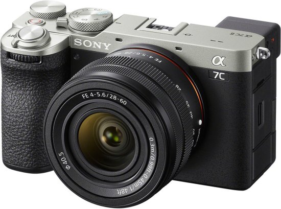 מצלמה דיגיטלית ללא מראה Sony A7C II Full Frame Mirrorless + עדשת FE 28-60mm f/4-5.6 - צבע כסוף / שחור