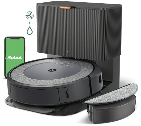 שואב אבק רובוטי חכם עם מערכת ריקון פסולת אוטומטית IRobot i5+ Roomba Combo