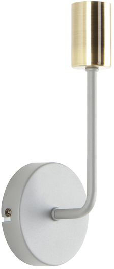מנורת קיר קבועה דקורטיבית דגם MICHAL Up הברגה E27 עד 40W מבית OMEGA - צבע אפור / זהב