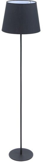 מנורת רצפה עם אהיל בד דגם Sapir מבית Omega בסיס נורה E27 עד 60W - צבע שחור