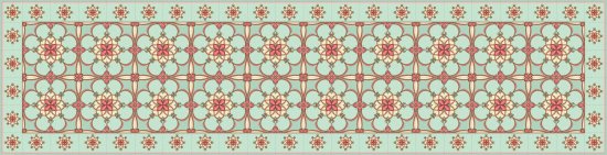 ראנר מבודד חום PVC לשולחן דגם Romantic Green מבית Tiva Design – מידה 35×135 ס"מ