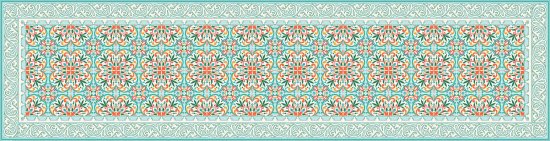 ראנר מבודד חום PVC לשולחן דגם Spanish Orchard מבית Tiva Design – מידה 35×135 ס"מ